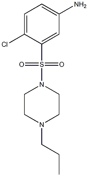 4-chloro-3-[(4-propylpiperazine-1-)sulfonyl]aniline 化学構造式