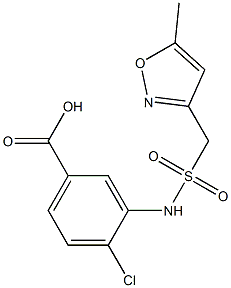 4-chloro-3-[(5-methyl-1,2-oxazol-3-yl)methanesulfonamido]benzoic acid