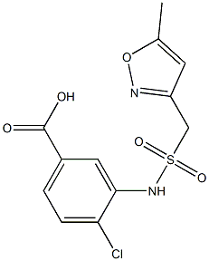 4-chloro-3-[(5-methyl-1,2-oxazol-3-yl)methanesulfonamido]benzoic acid Structure