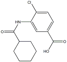 4-chloro-3-[(cyclohexylcarbonyl)amino]benzoic acid,,结构式