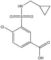 4-chloro-3-[(cyclopropylmethyl)sulfamoyl]benzoic acid Struktur