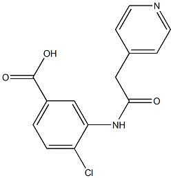 4-chloro-3-[(pyridin-4-ylacetyl)amino]benzoic acid 结构式
