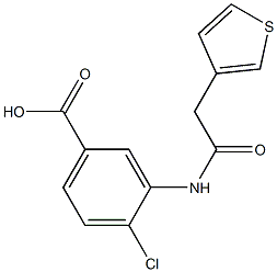 4-chloro-3-[2-(thiophen-3-yl)acetamido]benzoic acid Structure