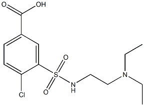 4-chloro-3-{[2-(diethylamino)ethyl]sulfamoyl}benzoic acid,,结构式