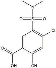 4-chloro-5-[(dimethylamino)sulfonyl]-2-hydroxybenzoic acid 结构式