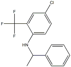 4-chloro-N-(1-phenylethyl)-2-(trifluoromethyl)aniline,,结构式