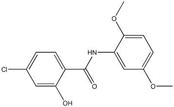 4-chloro-N-(2,5-dimethoxyphenyl)-2-hydroxybenzamide,,结构式