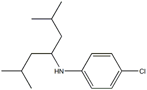 4-chloro-N-(2,6-dimethylheptan-4-yl)aniline 结构式
