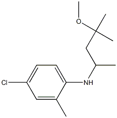4-chloro-N-(4-methoxy-4-methylpentan-2-yl)-2-methylaniline 化学構造式