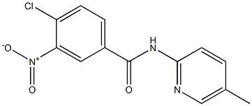 4-chloro-N-(5-methylpyridin-2-yl)-3-nitrobenzamide,,结构式