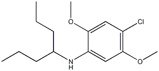 4-chloro-N-(heptan-4-yl)-2,5-dimethoxyaniline,,结构式