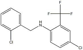 4-chloro-N-[(2-chlorophenyl)methyl]-2-(trifluoromethyl)aniline