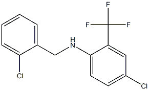 4-chloro-N-[(2-chlorophenyl)methyl]-2-(trifluoromethyl)aniline Structure