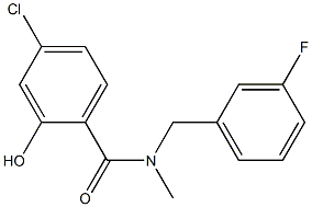 4-chloro-N-[(3-fluorophenyl)methyl]-2-hydroxy-N-methylbenzamide Struktur