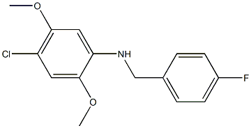 4-chloro-N-[(4-fluorophenyl)methyl]-2,5-dimethoxyaniline Structure