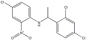 4-chloro-N-[1-(2,4-dichlorophenyl)ethyl]-2-nitroaniline 结构式