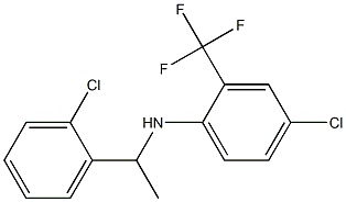 4-chloro-N-[1-(2-chlorophenyl)ethyl]-2-(trifluoromethyl)aniline Structure