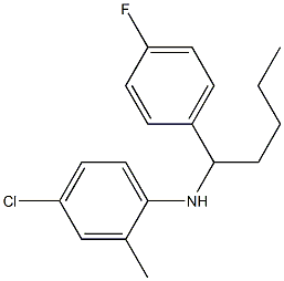  4-chloro-N-[1-(4-fluorophenyl)pentyl]-2-methylaniline