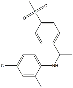 4-chloro-N-[1-(4-methanesulfonylphenyl)ethyl]-2-methylaniline,,结构式