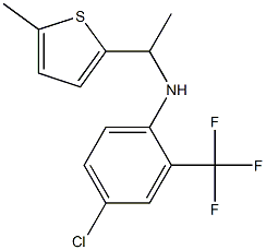 4-chloro-N-[1-(5-methylthiophen-2-yl)ethyl]-2-(trifluoromethyl)aniline