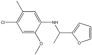 4-chloro-N-[1-(furan-2-yl)ethyl]-2-methoxy-5-methylaniline Structure