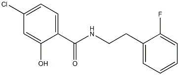 4-chloro-N-[2-(2-fluorophenyl)ethyl]-2-hydroxybenzamide 化学構造式