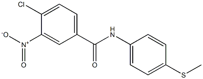 4-chloro-N-[4-(methylsulfanyl)phenyl]-3-nitrobenzamide 化学構造式