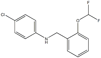4-chloro-N-{[2-(difluoromethoxy)phenyl]methyl}aniline 化学構造式