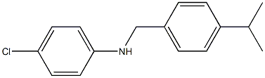 4-chloro-N-{[4-(propan-2-yl)phenyl]methyl}aniline,,结构式