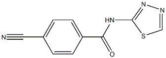 4-cyano-N-(1,3,4-thiadiazol-2-yl)benzamide,,结构式