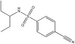 4-cyano-N-(1-ethylpropyl)benzenesulfonamide Struktur