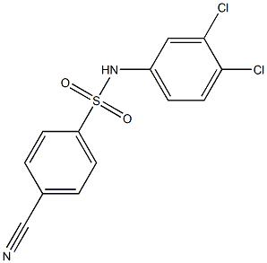4-cyano-N-(3,4-dichlorophenyl)benzene-1-sulfonamide Struktur