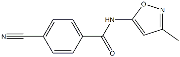 4-cyano-N-(3-methylisoxazol-5-yl)benzamide,,结构式