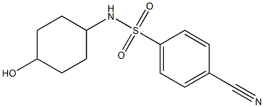 4-cyano-N-(4-hydroxycyclohexyl)benzenesulfonamide Struktur