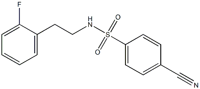 4-cyano-N-[2-(2-fluorophenyl)ethyl]benzene-1-sulfonamide|