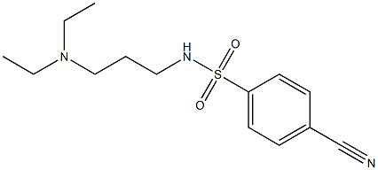 4-cyano-N-[3-(diethylamino)propyl]benzenesulfonamide Struktur