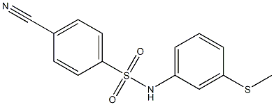 4-cyano-N-[3-(methylsulfanyl)phenyl]benzene-1-sulfonamide 结构式