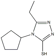 4-cyclopentyl-5-ethyl-4H-1,2,4-triazole-3-thiol Structure