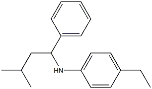 4-ethyl-N-(3-methyl-1-phenylbutyl)aniline Structure