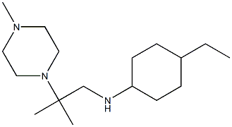 4-ethyl-N-[2-methyl-2-(4-methylpiperazin-1-yl)propyl]cyclohexan-1-amine 化学構造式