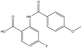 4-fluoro-2-[(4-methoxybenzoyl)amino]benzoic acid Struktur