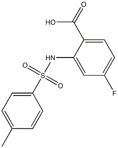 4-fluoro-2-[(4-methylbenzene)sulfonamido]benzoic acid,,结构式