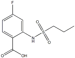 4-fluoro-2-[(propylsulfonyl)amino]benzoic acid 结构式