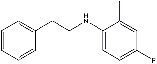 4-fluoro-2-methyl-N-(2-phenylethyl)aniline,,结构式