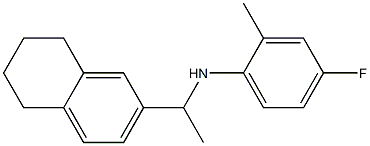 4-fluoro-2-methyl-N-[1-(5,6,7,8-tetrahydronaphthalen-2-yl)ethyl]aniline Structure