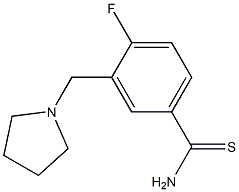 4-fluoro-3-(pyrrolidin-1-ylmethyl)benzenecarbothioamide Structure