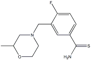 4-fluoro-3-[(2-methylmorpholin-4-yl)methyl]benzenecarbothioamide Struktur