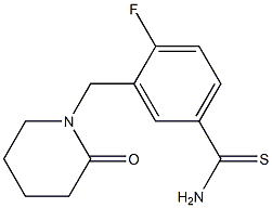 4-fluoro-3-[(2-oxopiperidin-1-yl)methyl]benzene-1-carbothioamide 化学構造式