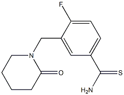 4-fluoro-3-[(2-oxopiperidin-1-yl)methyl]benzene-1-carbothioamide