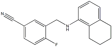 4-fluoro-3-[(5,6,7,8-tetrahydronaphthalen-1-ylamino)methyl]benzonitrile 结构式